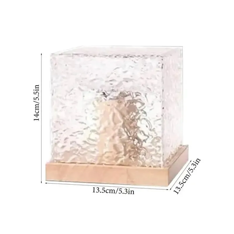 16 Colors Aura Tesseract Lamp Remote Control Cube Tesseract Lamp USB Charging 16 Colors Adjustable Acrylic Night Lamp Crystal Mood