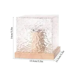 16 Colors Aura Tesseract Lamp Remote Control Cube Tesseract Lamp USB Charging 16 Colors Adjustable Acrylic Night Lamp Crystal Mood
