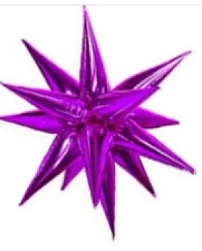 26"  Purple Big  Explosion Star balloons, Foil Balloon,12pcs
