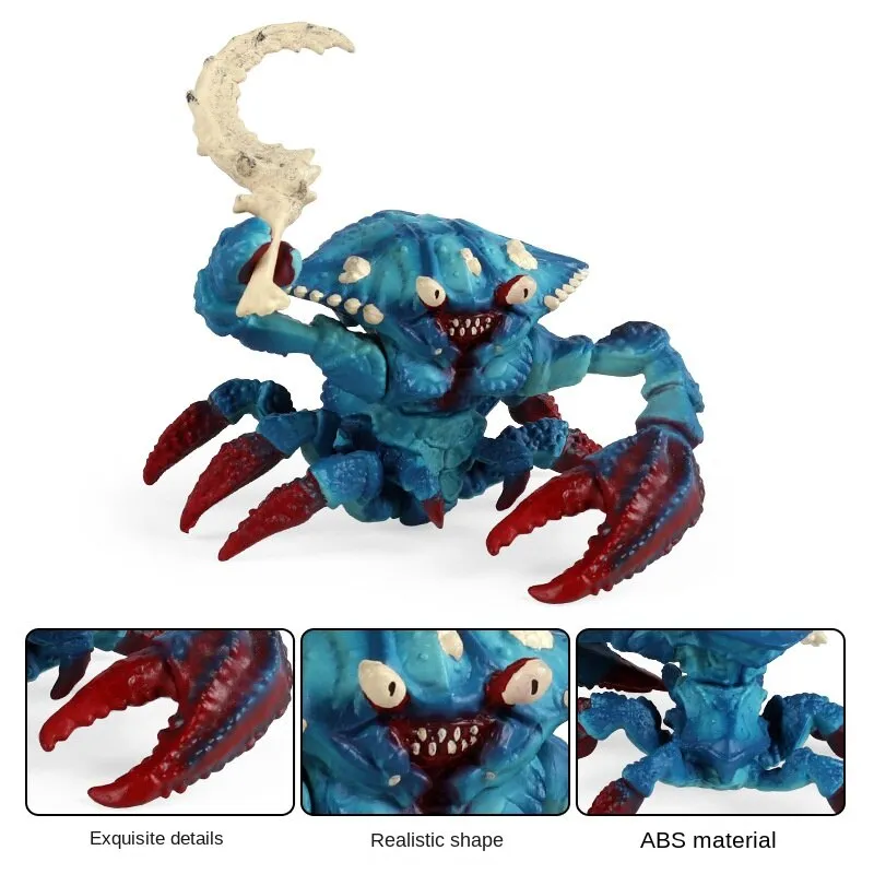 2pcs/Set Animal Model Octopus Monster Water Crab Monster Simulation Solid Western Warcraft with Weapons Battle Octopus Monster Ocean Myth Model Knight