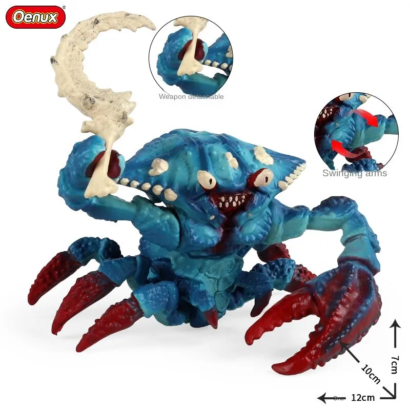 2pcs/Set Animal Model Octopus Monster Water Crab Monster Simulation Solid Western Warcraft with Weapons Battle Octopus Monster Ocean Myth Model Knight