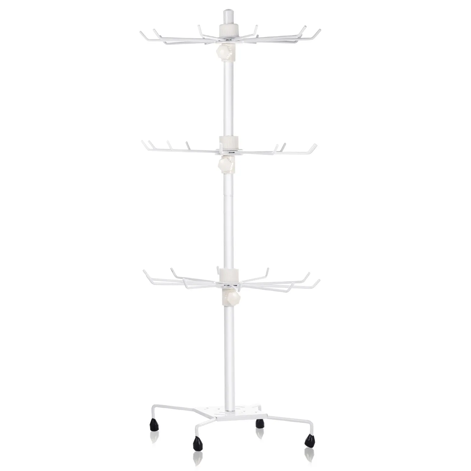 3-Tier Metal Jewelry Rack 30-Hook Necklaces Bracelets Display Stand