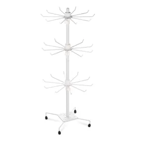 3-Tier Metal Jewelry Rack 30-Hook Necklaces Bracelets Display Stand