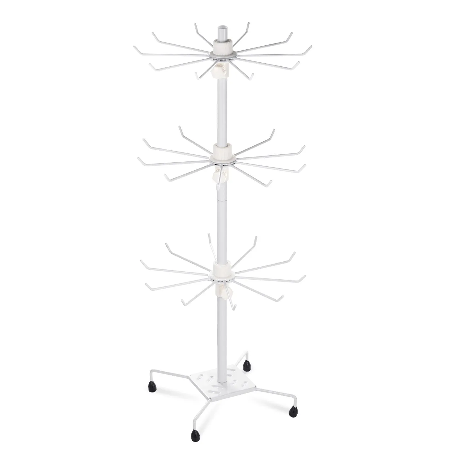 3-Tier Metal Jewelry Rack 30-Hook Necklaces Bracelets Display Stand