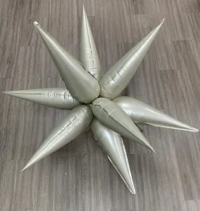 40"  Milky White Big  Explosion Star balloons, Foil Balloon, 12pcs