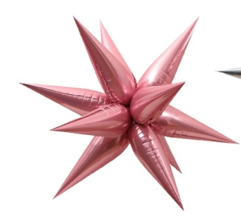 40" Rose  Gold Big  Explosion Star balloons, Foil Balloon,12pcs