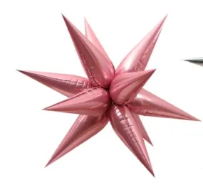 40" Rose  Gold Big  Explosion Star balloons, Foil Balloon,12pcs