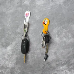 4984 4 PC ADHESIVE HOOK FOR HOLDING STUFFS,KEY AND OTHER ITEMS