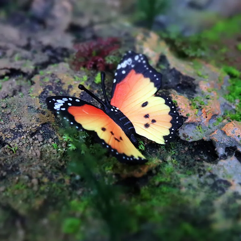 4pcs/Set Butterfly Model Simulation Animals and Insects Model Toy Decoration Scene Ornaments Hand-Made