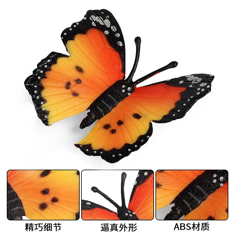 4pcs/Set Butterfly Model Simulation Animals and Insects Model Toy Decoration Scene Ornaments Hand-Made