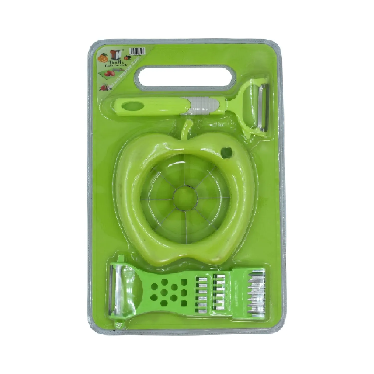 5508 Plastic Chopping Board with Knife Set and Scissor And Wine Stainless Steel And Plastic Kitchen item Multipurpose cutting vegetables