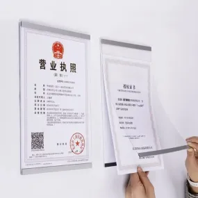 7674  A4 Letter Size Magnetic Frame Self Adhesive Acrylic Business Poster Picture Photo Certificate Document Display Frame Sign Holder Frame, photo frame