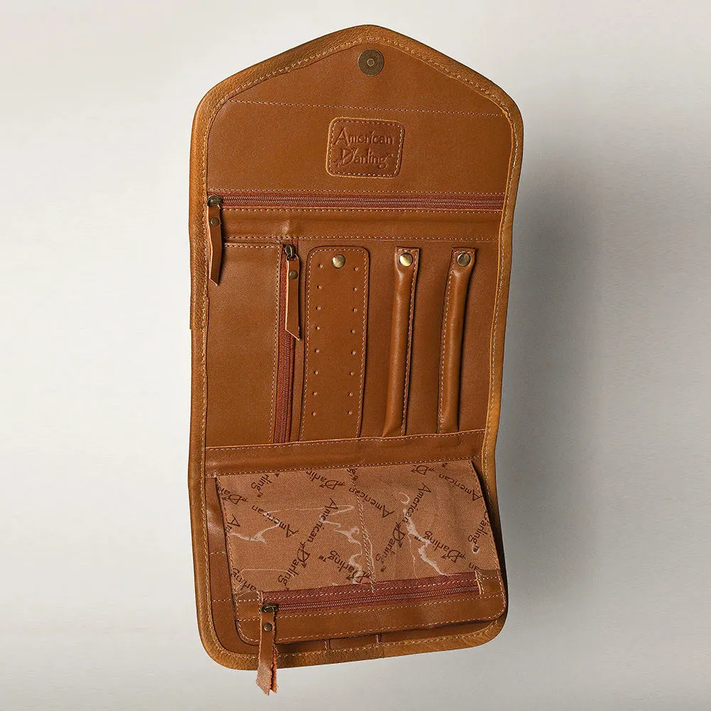 American Darling Tan Jewelry Travel Case