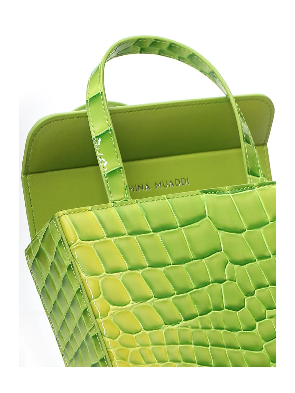 Amina Muaddi Amina Giorgia Embossed Tote Bag