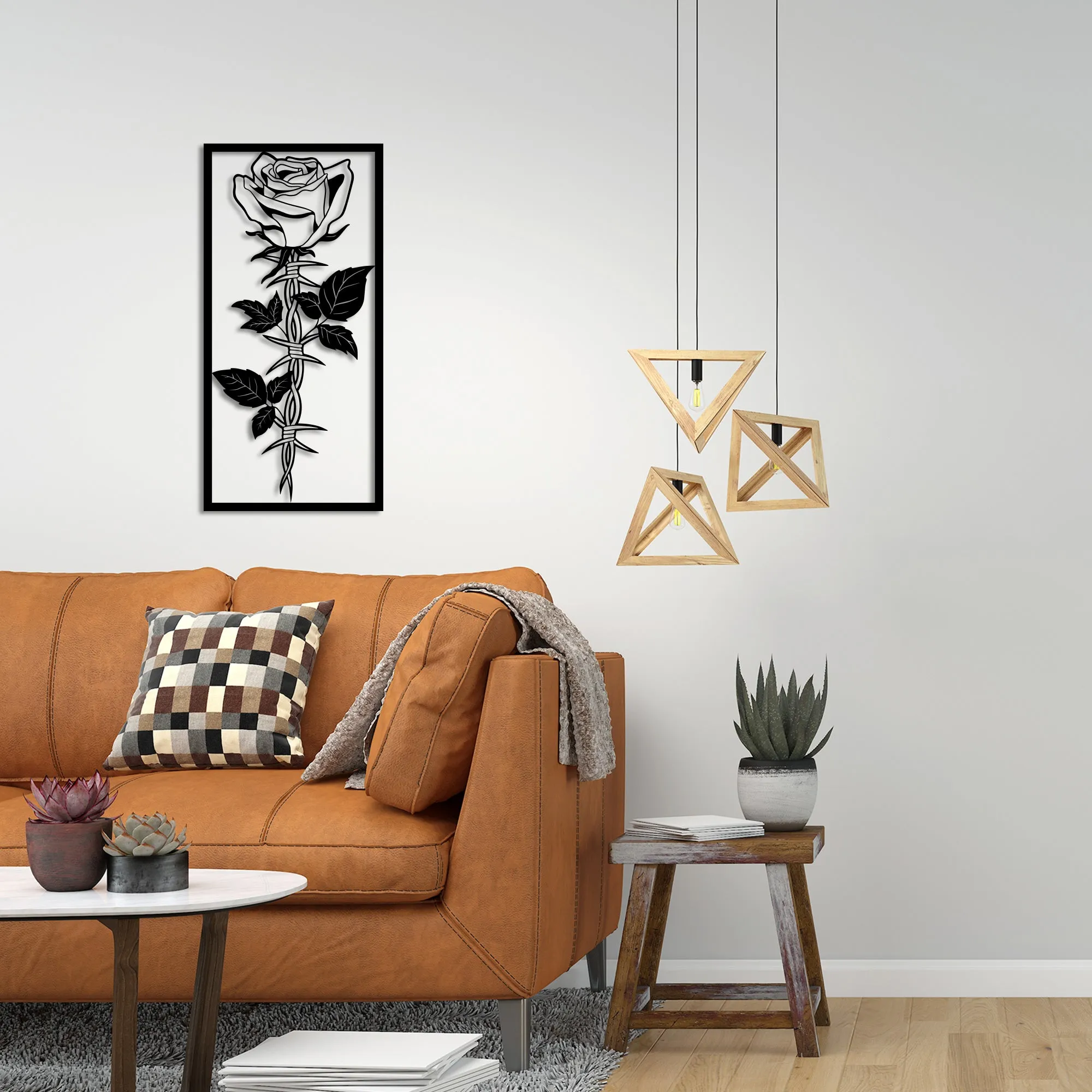 Beautiful Big Rose Metal Wall Art