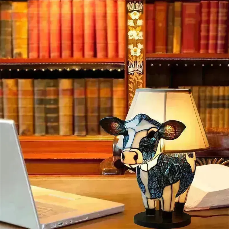 Beautiful Cow Table Lamp Bedside Table Lamp With USB Bedside Lamp For Living Room Bedroom Dormitory Bra Ornament