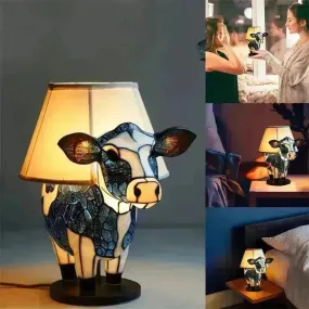 Beautiful Cow Table Lamp Bedside Table Lamp With USB Bedside Lamp For Living Room Bedroom Dormitory Bra Ornament