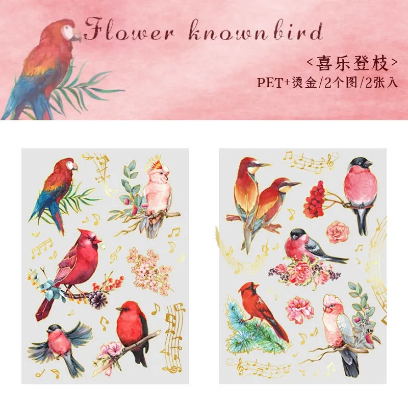 Beautiful Day Bird Series PET Sticker Pack