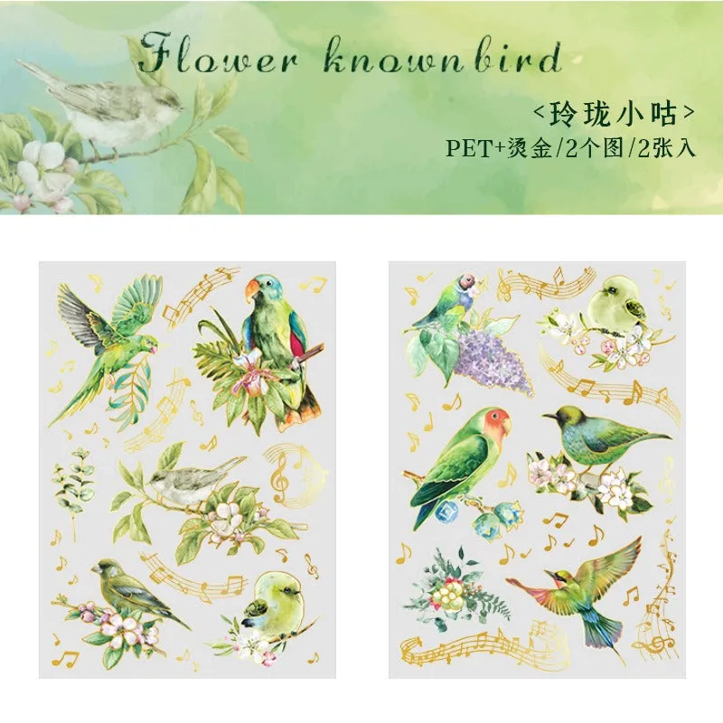Beautiful Day Bird Series PET Sticker Pack