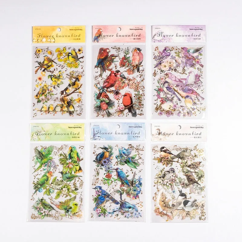 Beautiful Day Bird Series PET Sticker Pack
