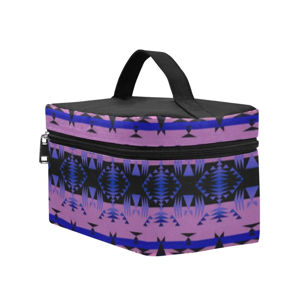 Between the Mountains Purple Cosmetic Bag/Large