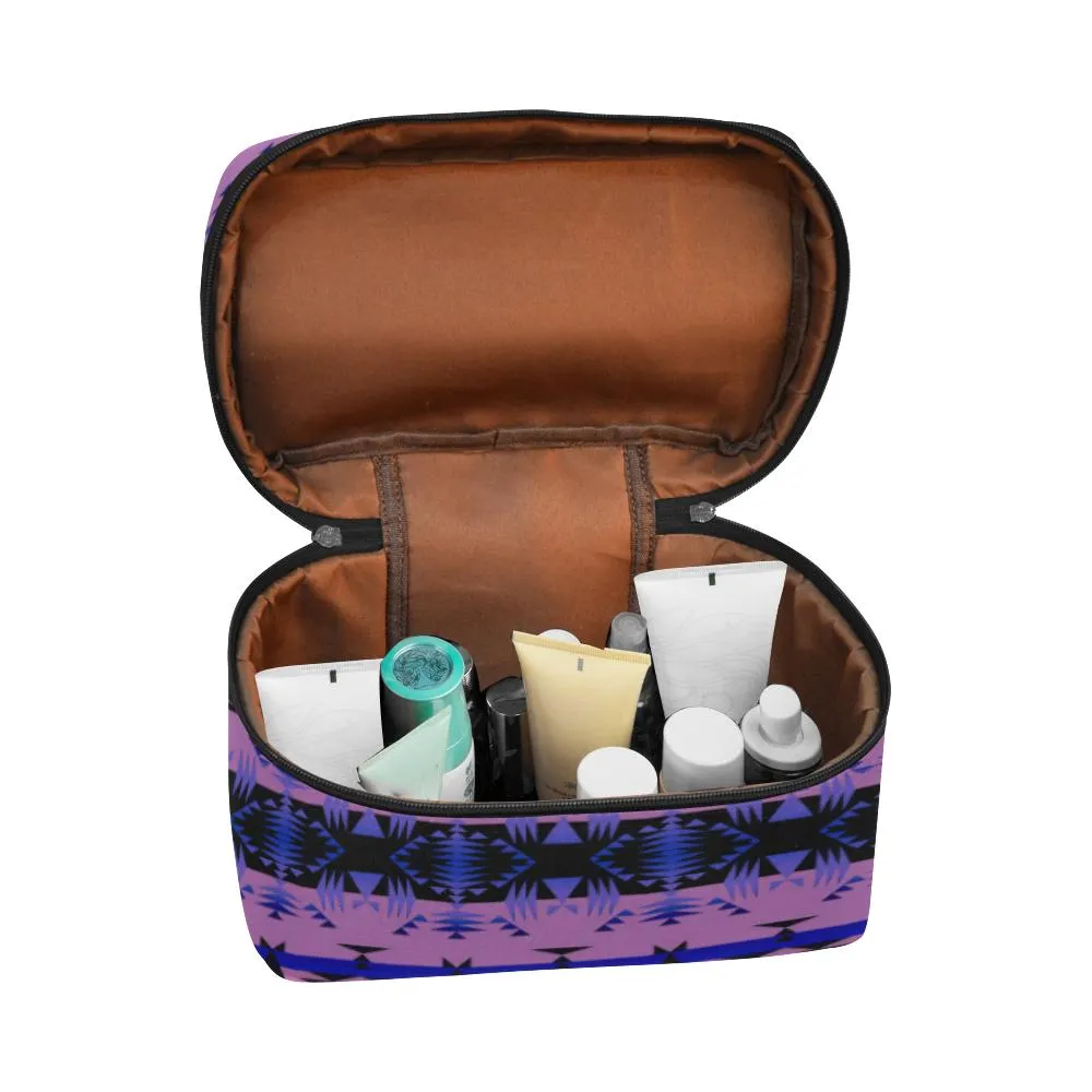 Between the Mountains Purple Cosmetic Bag/Large