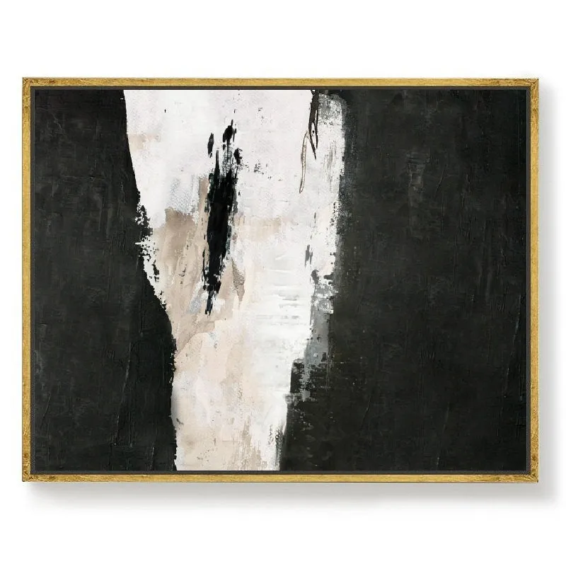 Black And White Abstract Canvas Art Painting Abstract Texture Art Ap018
