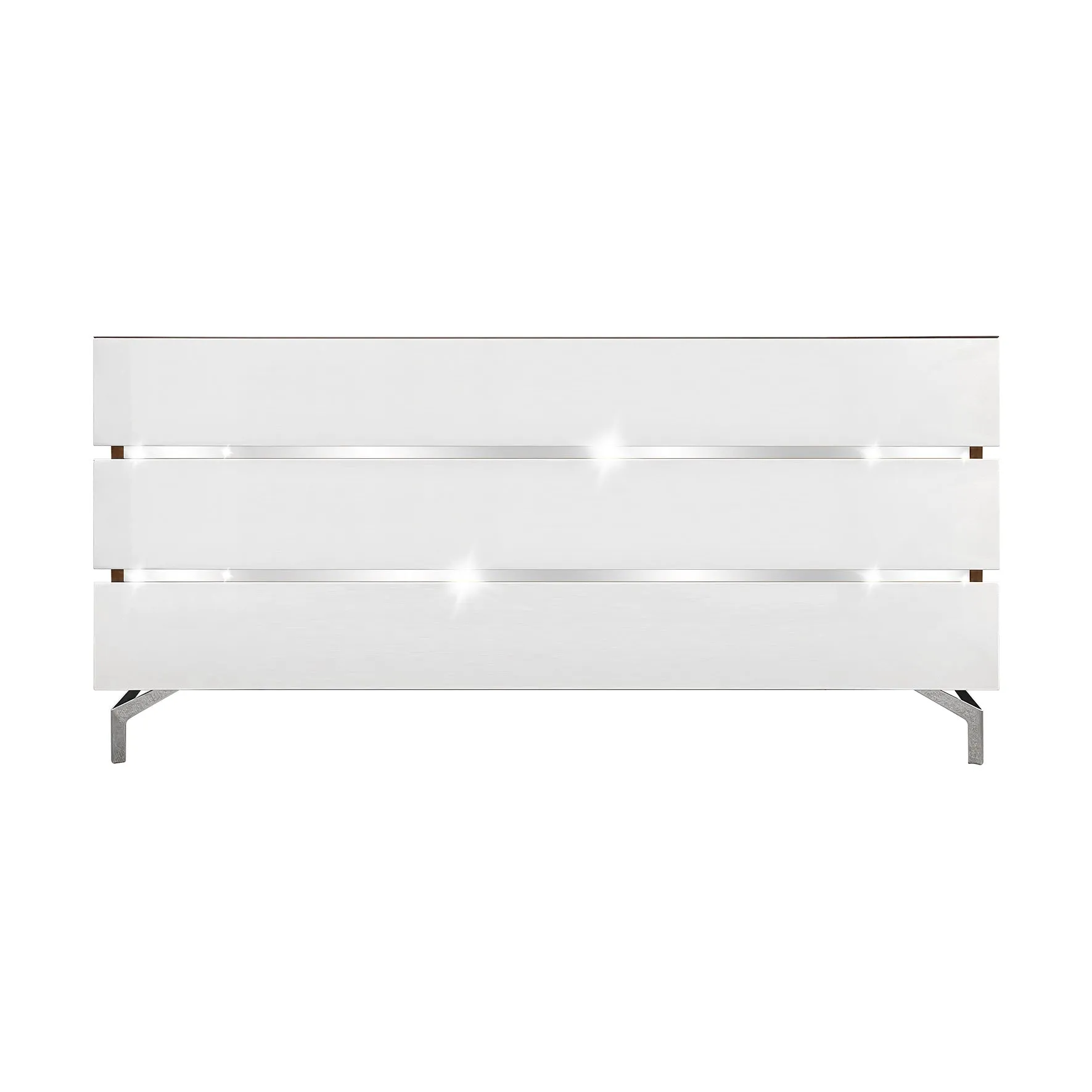 Black Melamine and White - 3 Drawers Dresser