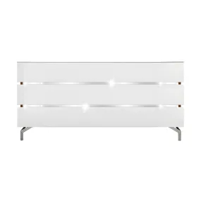 Black Melamine and White - 3 Drawers Dresser