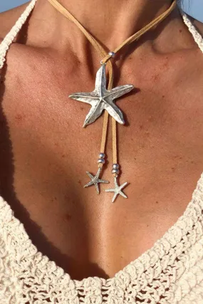 Boho Starfish Alloy Lariat Pendant