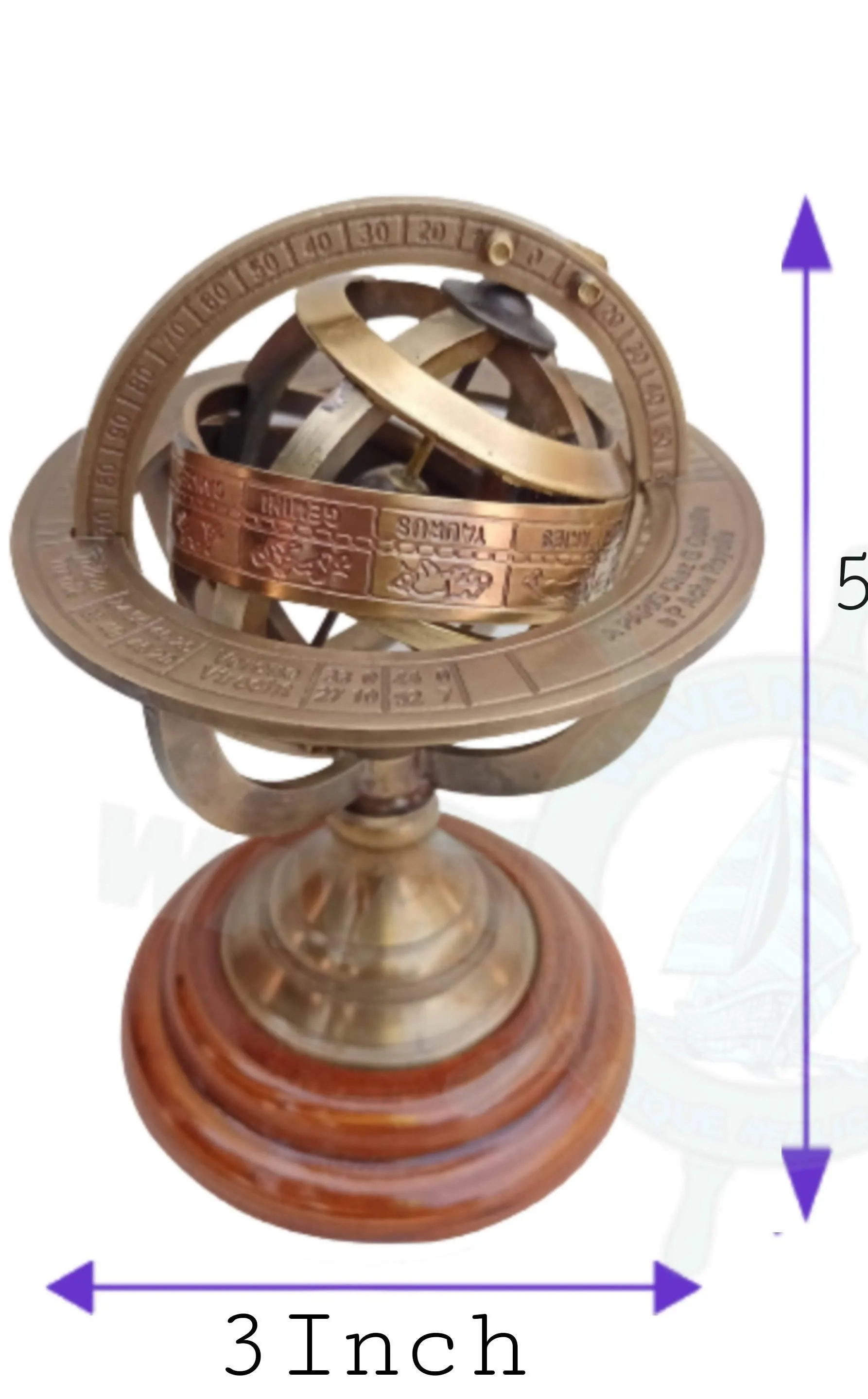 Brass Antique Style Brass Armillary Sphere Astrolabe Nautical Marine Tabletop