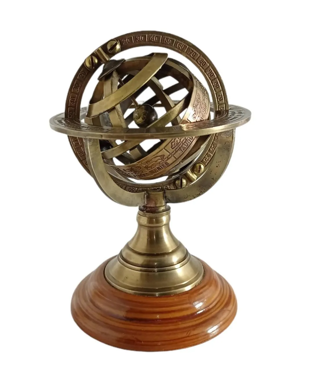 Brass Antique Style Brass Armillary Sphere Astrolabe Nautical Marine Tabletop