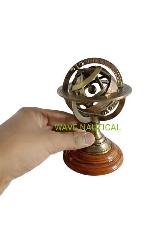Brass Antique Style Brass Armillary Sphere Astrolabe Nautical Marine Tabletop