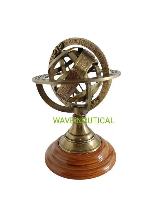 Brass Antique Style Brass Armillary Sphere Astrolabe Nautical Marine Tabletop