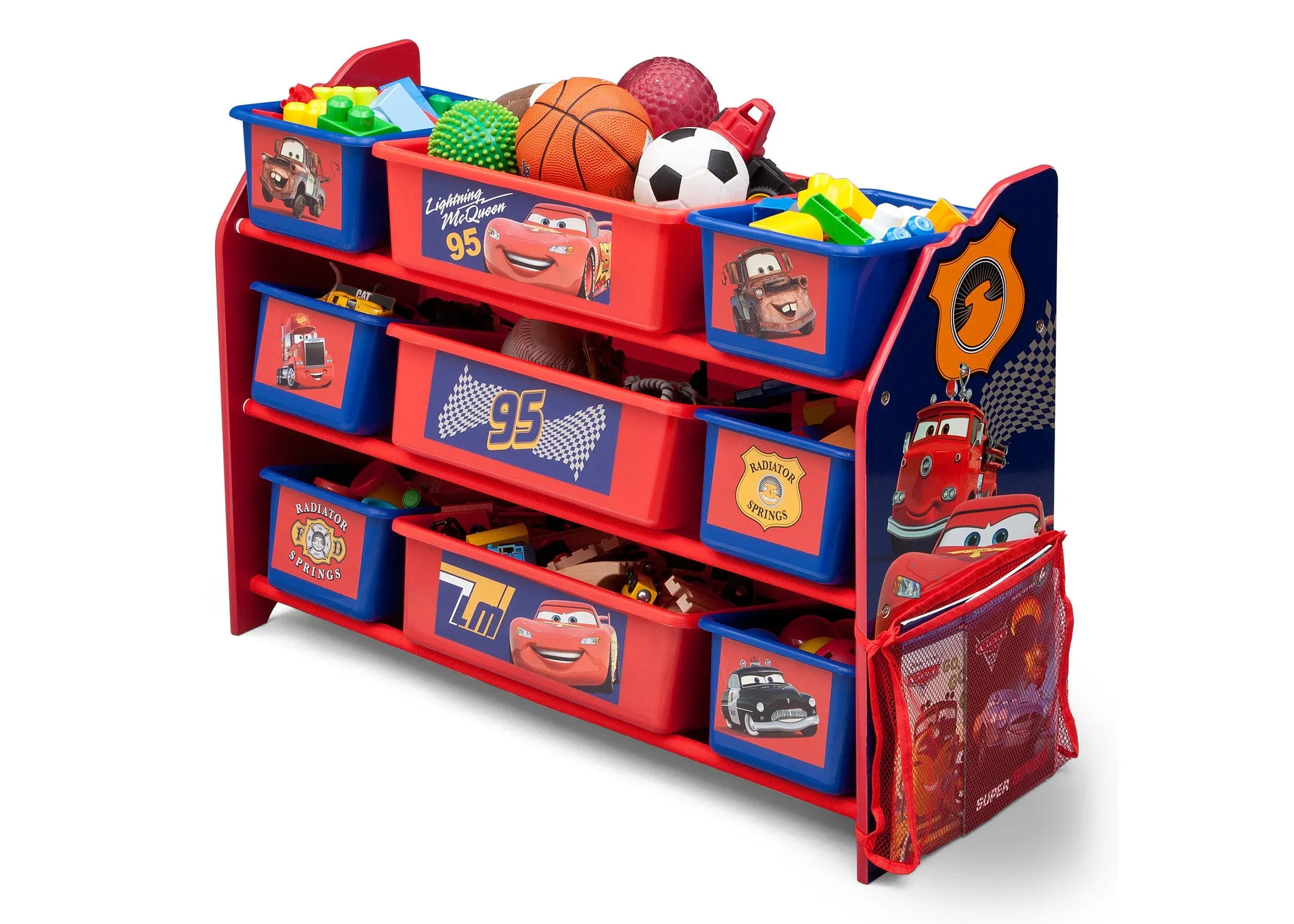 Cars Plastic 9 Bin Organizer
