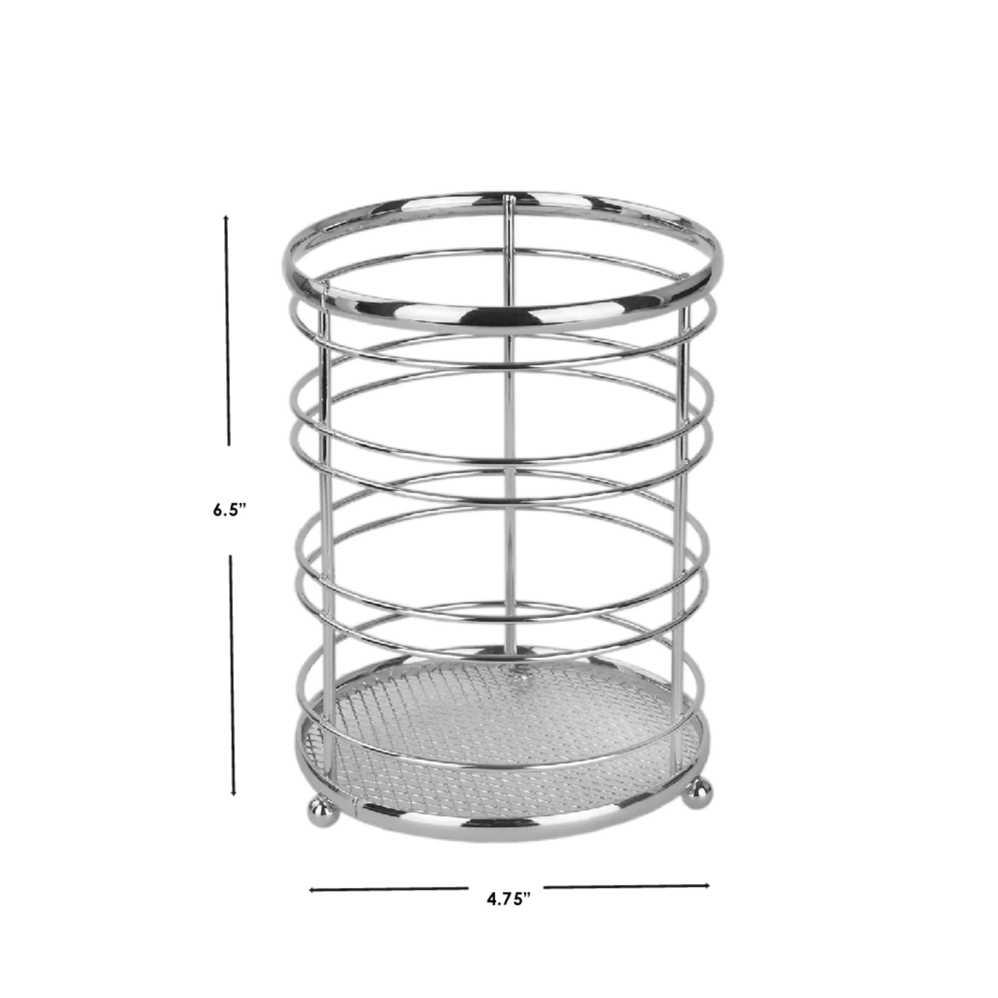 Chrome Plated Steel Cutlery Holder