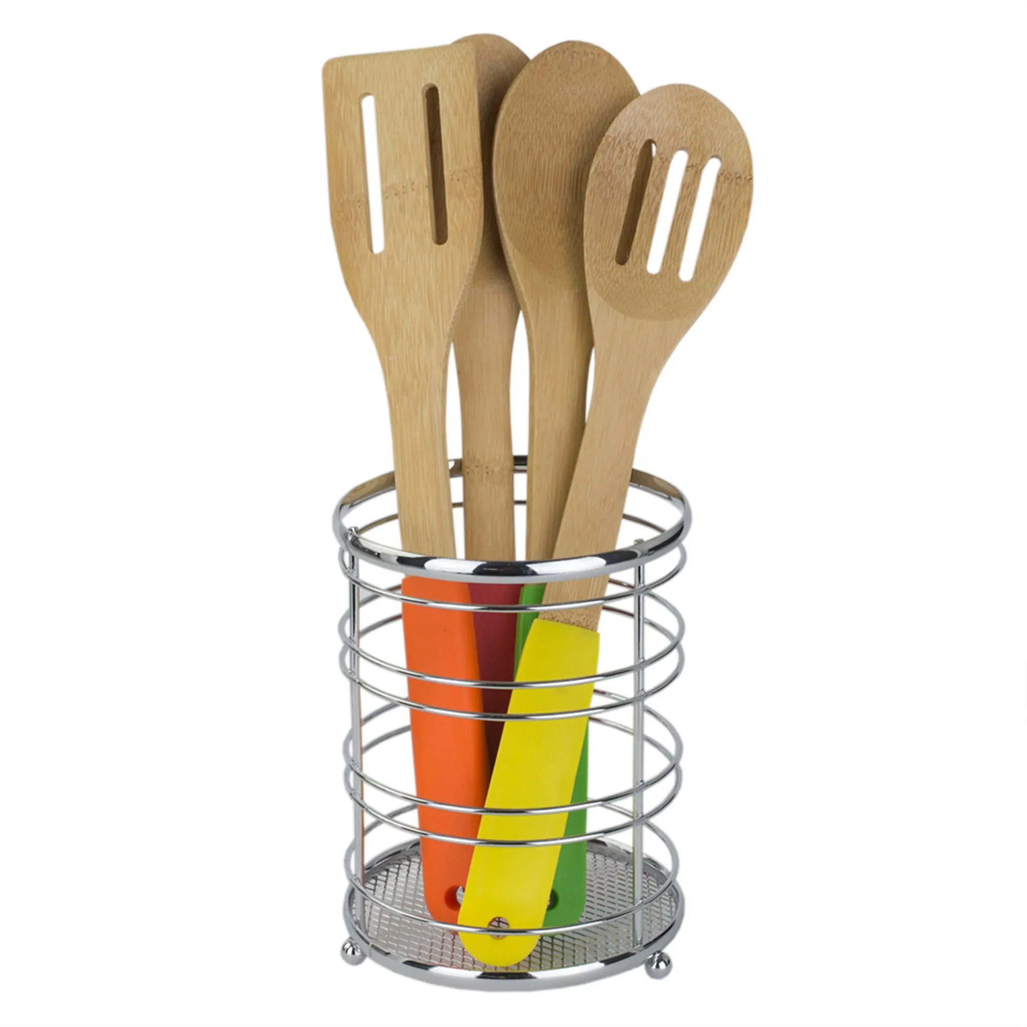 Chrome Plated Steel Cutlery Holder
