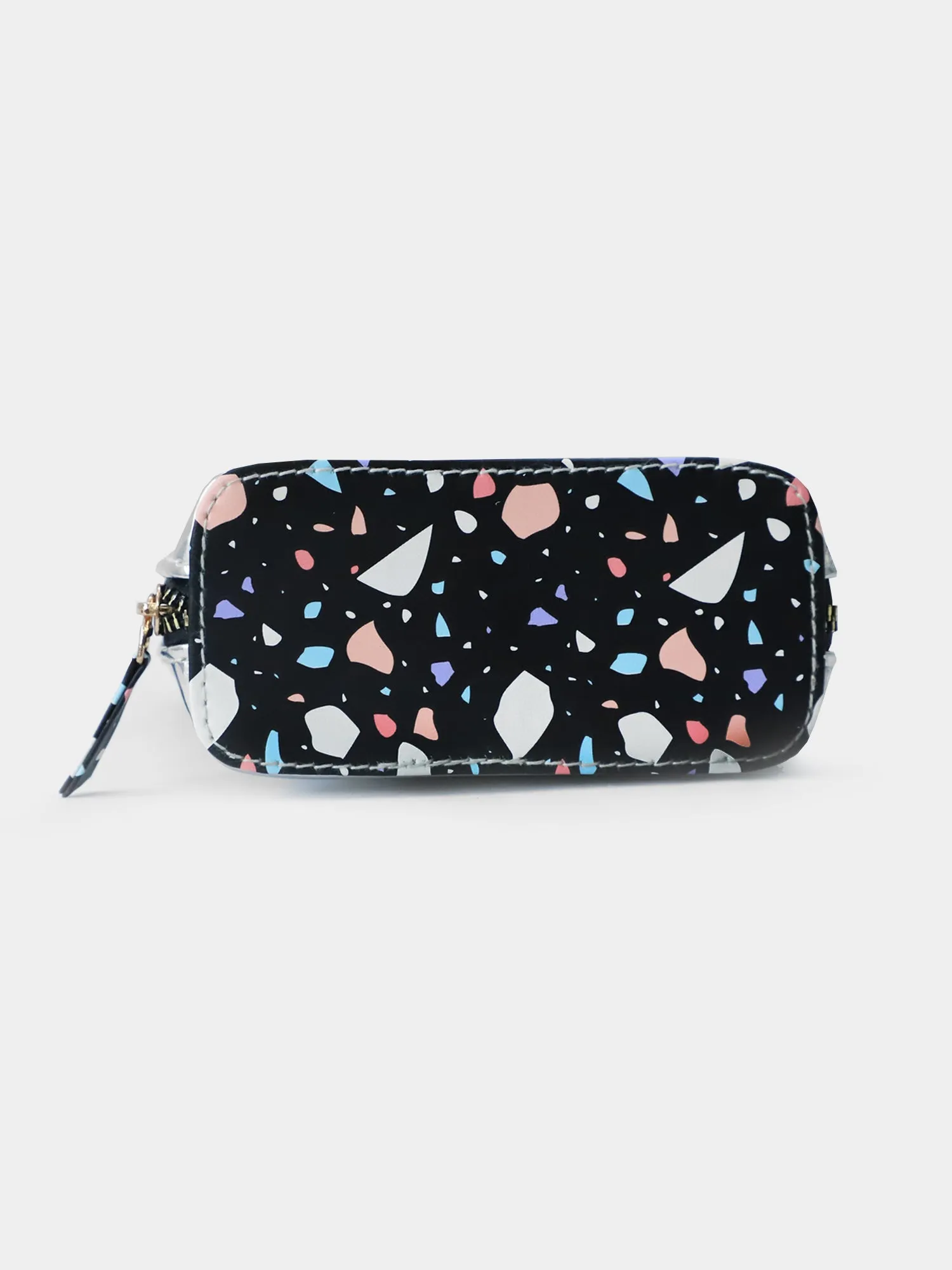 Cosmo Caravan Black & Silver Printed Crossbody Bag | Modern Myth