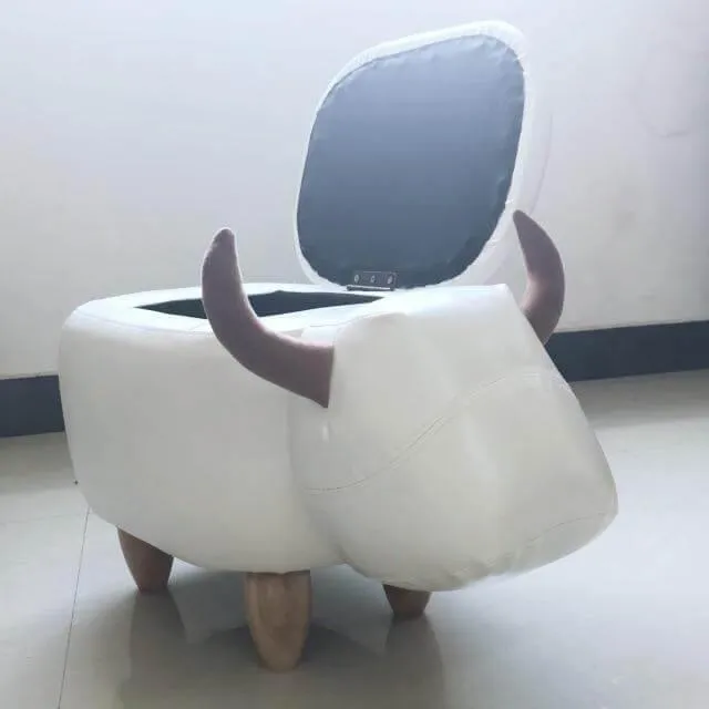 Cow Shape Ottoman Home decor with Storage