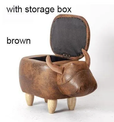 Cow Shape Ottoman Home decor with Storage