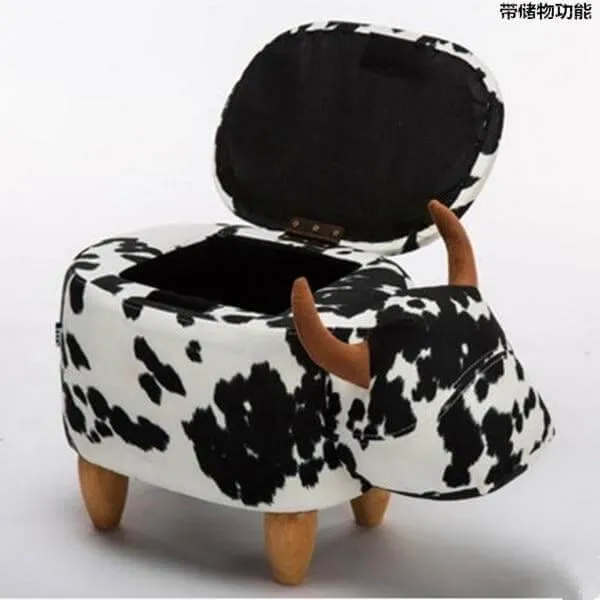 Cow Shape Ottoman Home decor with Storage