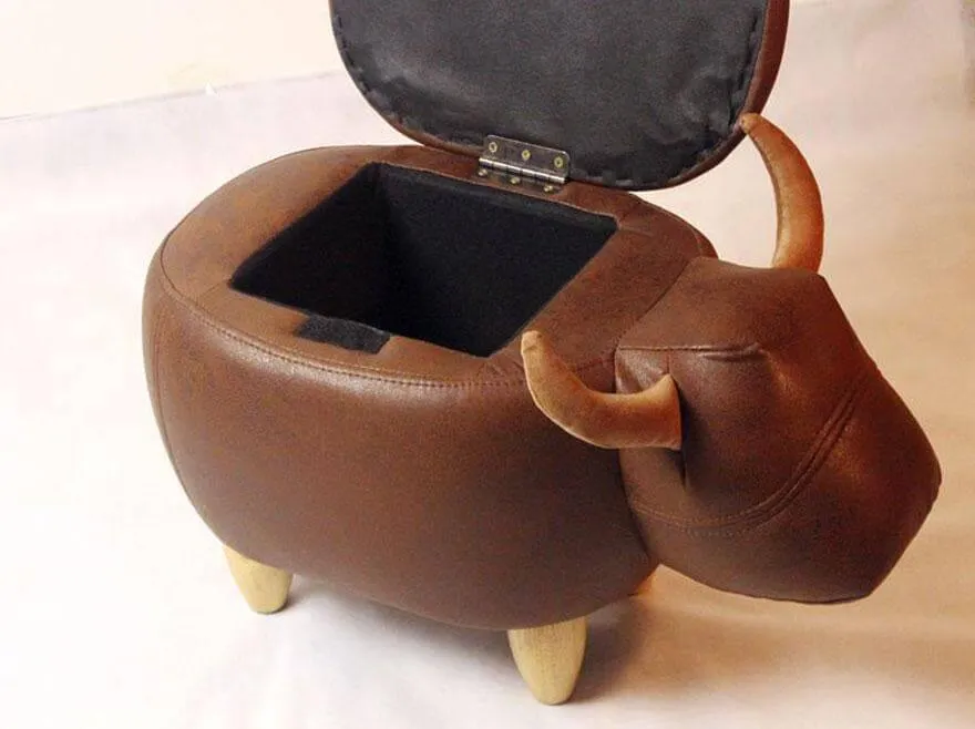 Cow Shape Ottoman Home decor with Storage