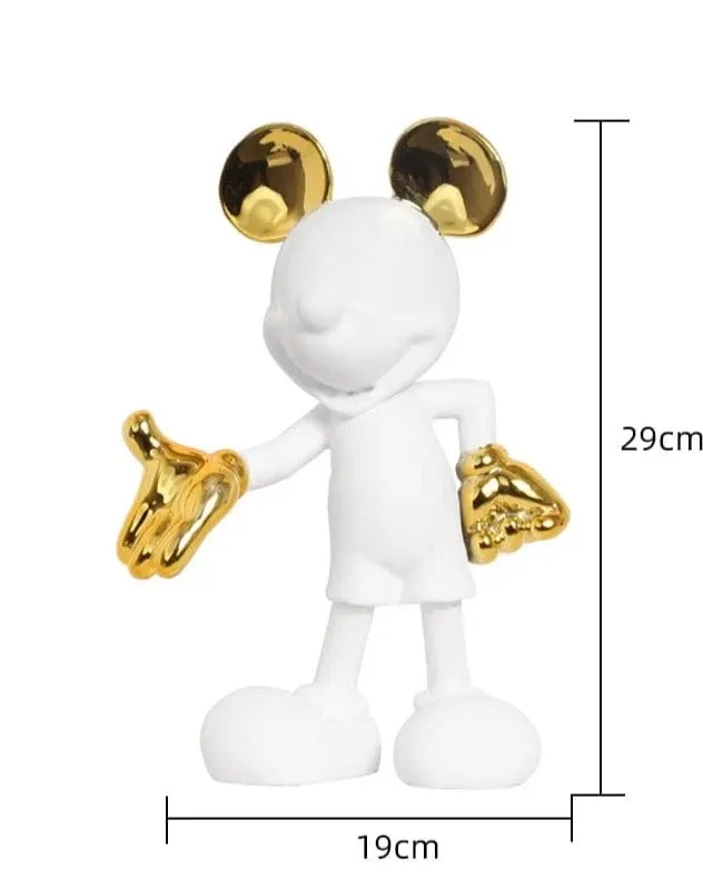 Cute Mickey Mouse Doll Statue | Modern Home Décor for Office, Desk, Cabinet, Coffee Table, Bedroom, and Children's Room