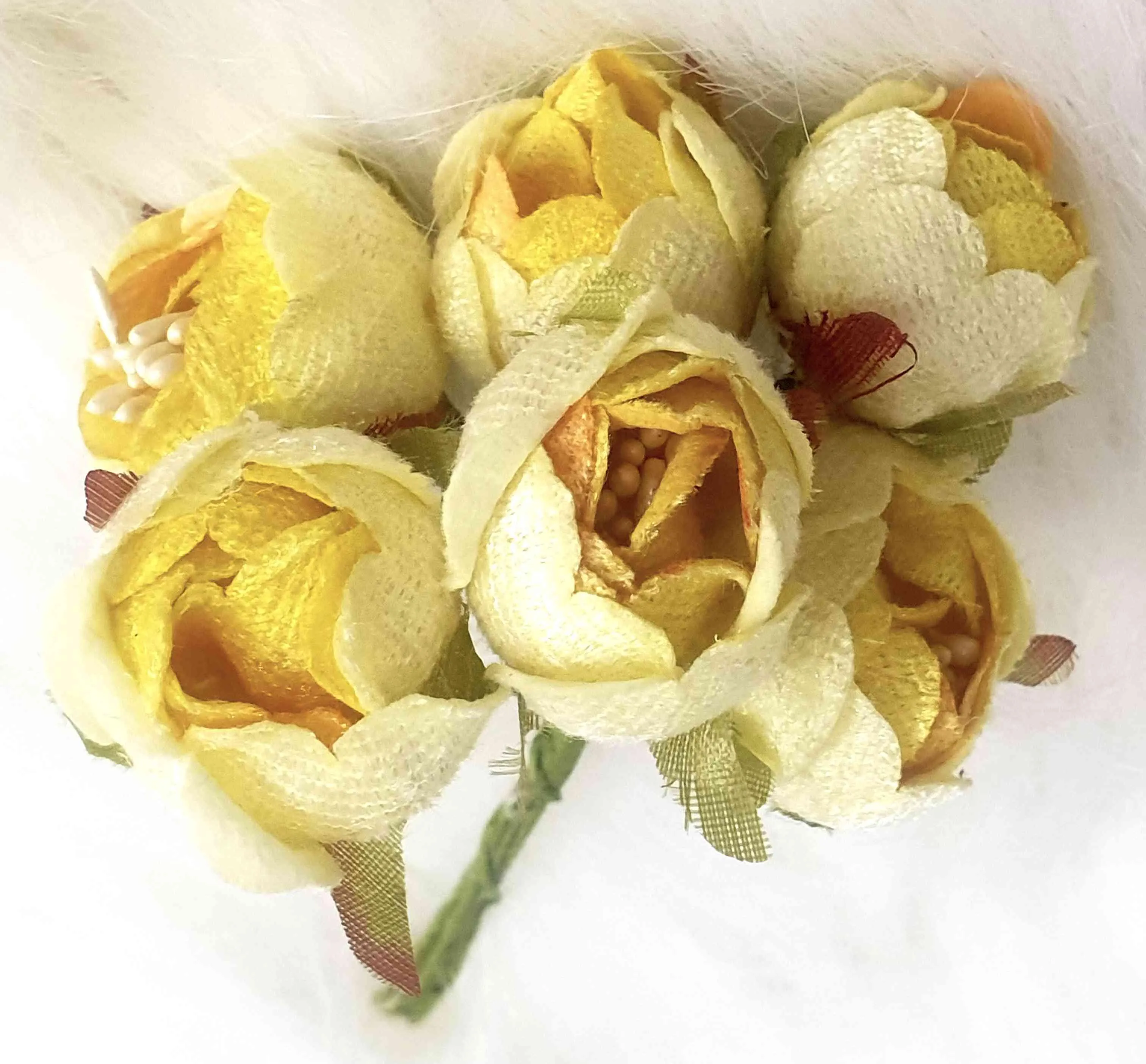 Decorative Artificial Tahitian Treasure Fabric Flower for Party Decor Gifts Craft or Textile - 11026