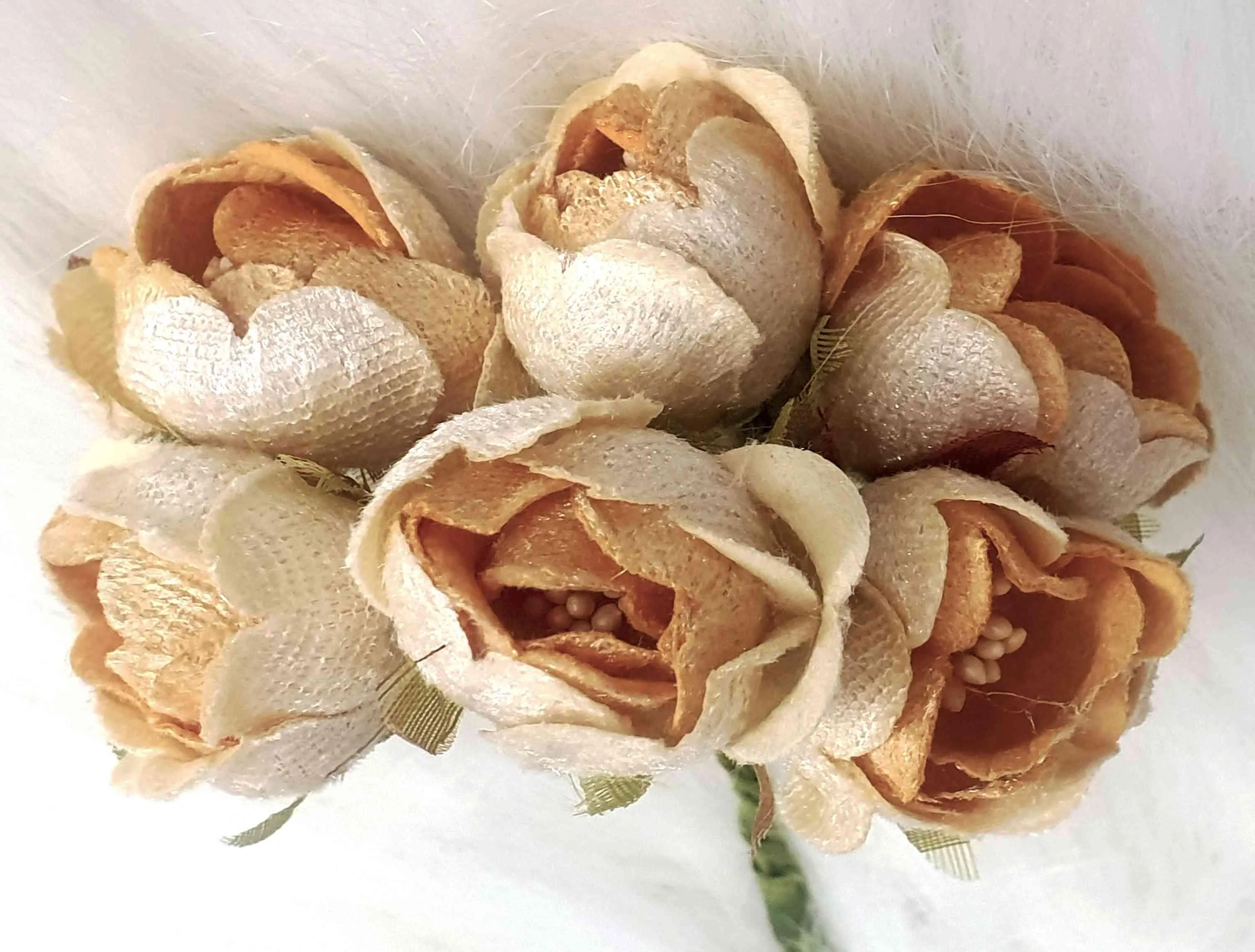 Decorative Artificial Tahitian Treasure Fabric Flower for Party Decor Gifts Craft or Textile - 11026