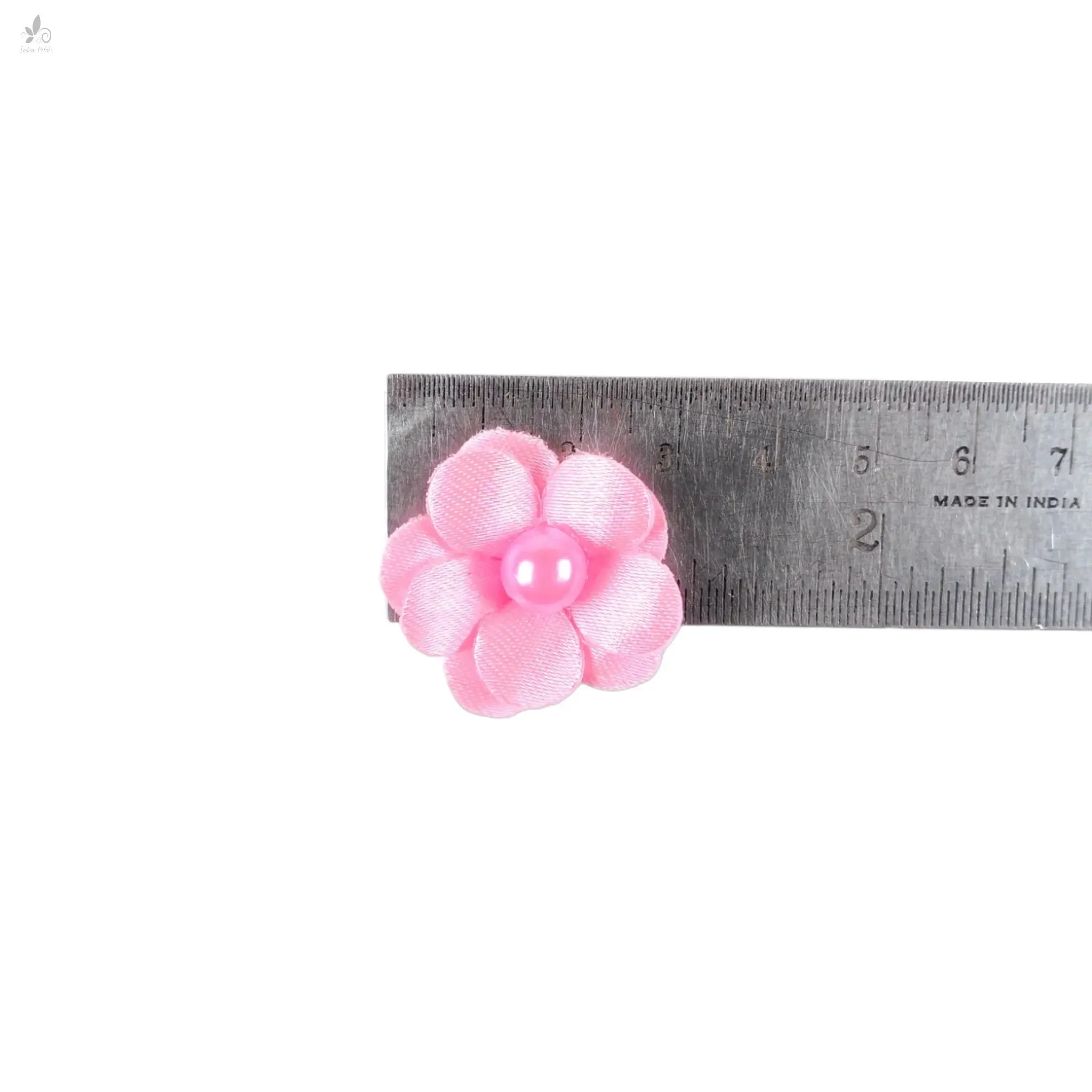 Decorative Moti Sain Fabric Flower for Trousseau Decoration Craft or Textile, 100 Pcs - Design 145