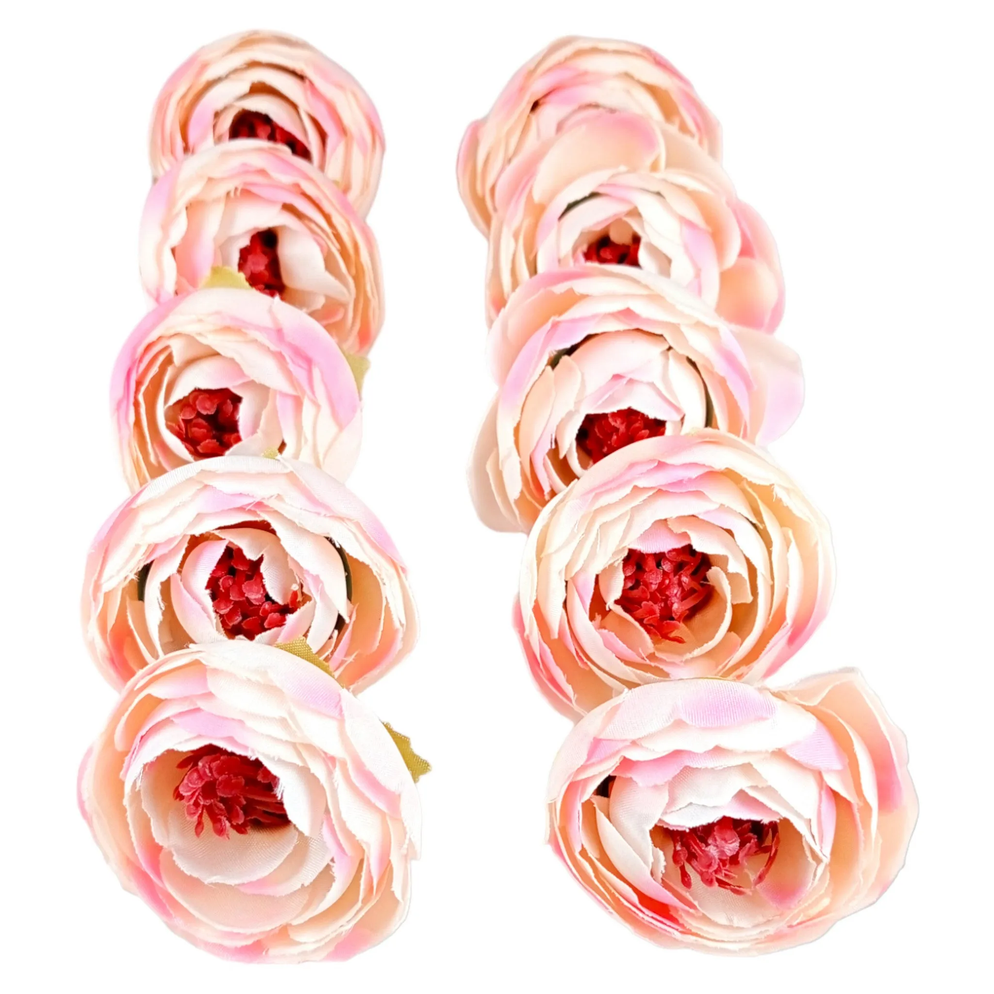Decorative Peony Fabric Flower Heads for Trousseau Decoration Craft or Textile - Design 144