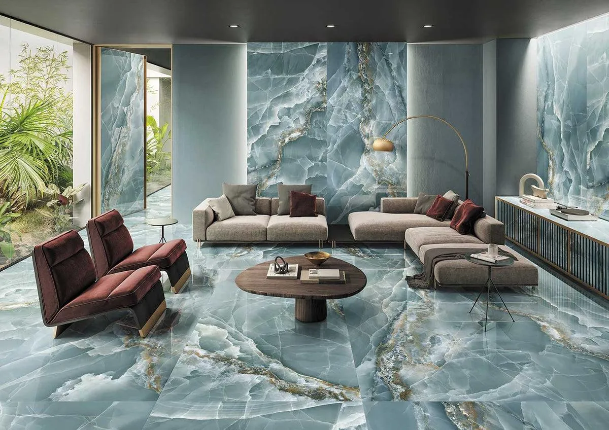 Emporio Green Onyx Large-Format Porcelain Tile 24x48