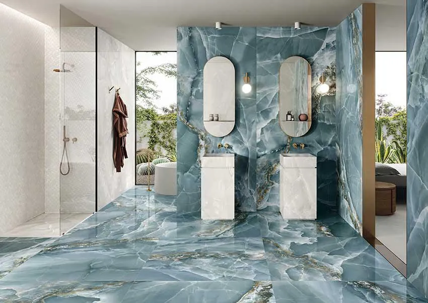 Emporio Green Onyx Large-Format Porcelain Tile 24x48