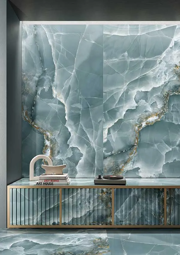 Emporio Green Onyx Large-Format Porcelain Tile 24x48